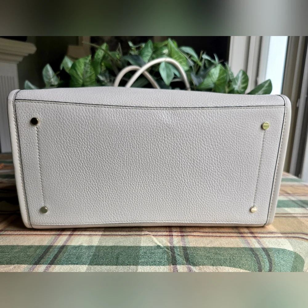*LOW START* Kate Spade White And Black Leather Ella Tote - Picture 4 of 14